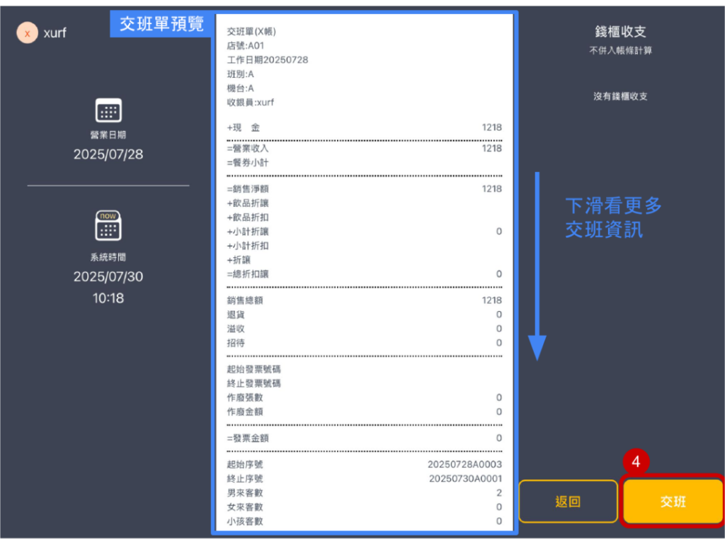 雲悦 POS 系統操作手冊 - 操作介紹 步驟圖示