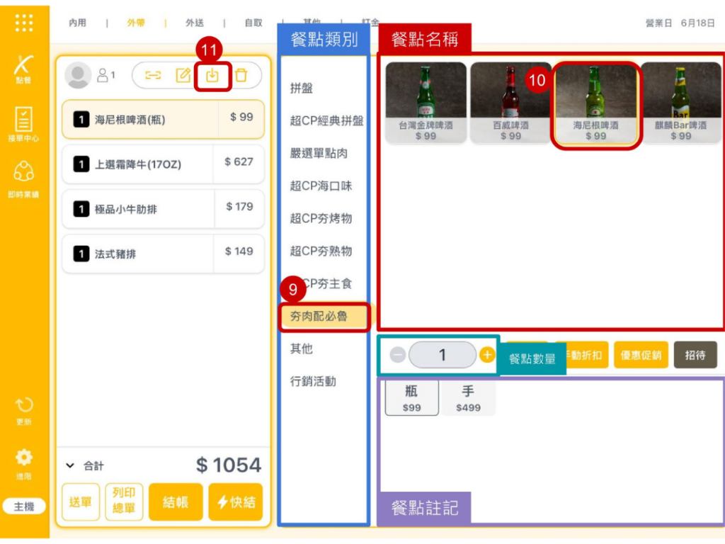 雲悦 POS 系統操作手冊 - 操作介紹 步驟圖示