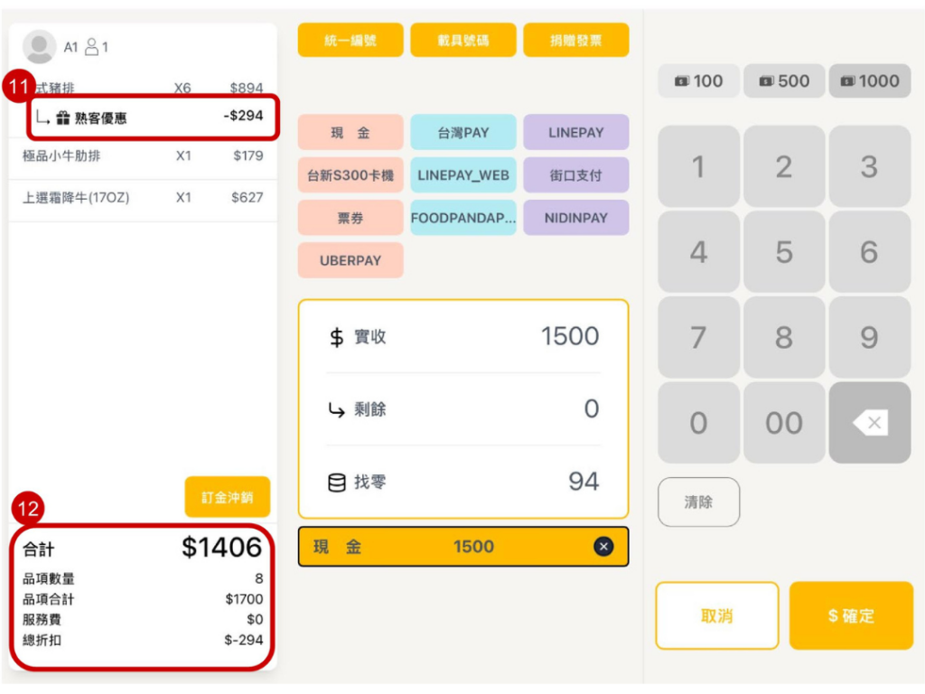 雲悦 POS 系統操作手冊 - 操作介紹 步驟圖示